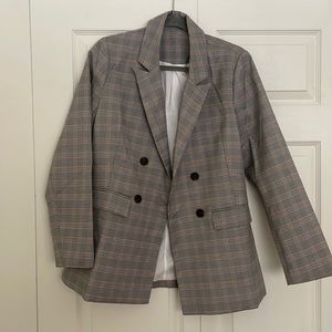 Oversized plaid blazer, size medium